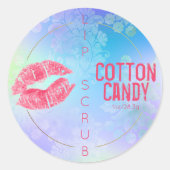 パステルきらめくリップスクラブ製品ラベル ラウンドシール (正面)