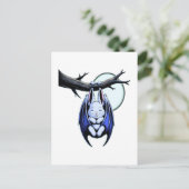 パステルこうもりバニー不気味キュートハロウィーン シーズンポストカード (スタンド正面)