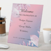 パステルさくらんぼブロッサム結婚桜のウェルカムサイン 台座サイン (インサイチュ)