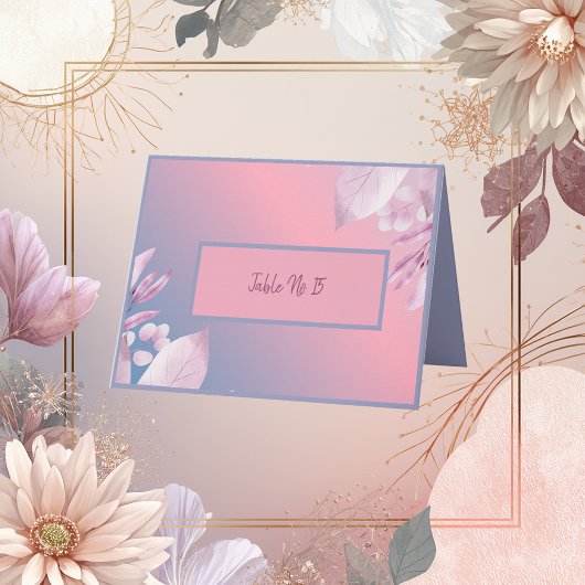 パステルさくらんぼブロッサム結婚桜のテーブルカード サンキューカード