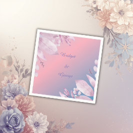 パステルさくらんぼブロッサム結婚桜のナプキン スタンダードカクテルナプキン