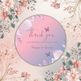 パステルさくらんぼブロッサム結婚桜の感謝していユーザ ラウンドシール