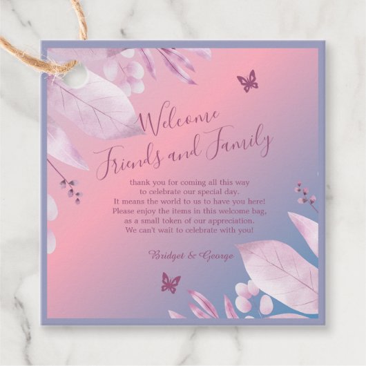 パステルさくらんぼブロッサム結婚桜 フェイバータグ (正面)