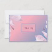 パステルさくらんぼブロッサム結婚桜 出欠カード (裏面)