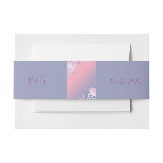 パステルさくらんぼブロッサム結婚桜 招待状ベリーバンド (正面例)