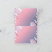 パステルさくらんぼ結婚の折り畳みシーティングカード サンキューカード (内部)