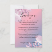 パステルさくらんぼ結婚ブロッサムズフラットサンキューカード サンキューカード (正面)