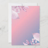 パステルさくらんぼ花のブライダルシャワー招待 招待状 (裏面)