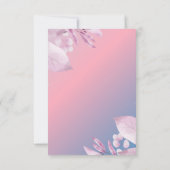 パステルさくらんぼ花婚式RSVPレスポンスカード 出欠カード (裏面)