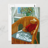 パステルでTEDDY BEAR：アート ポストカード (正面/裏面)