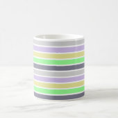パステルと白ストライプ コーヒーマグカップ (中央)