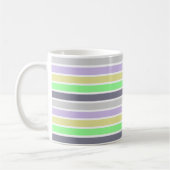 パステルと白ストライプ コーヒーマグカップ (左)