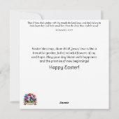 パステルと金ゴールドスパークルマウスとイースターエッグ シーズンカード (裏面)