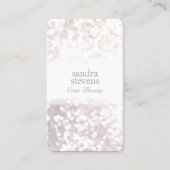 パステルなホワイトグリッター《写真》ぼけ味シエレガントック 名刺 (正面)