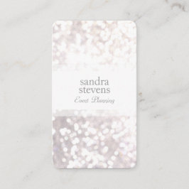 パステルなホワイトグリッター《写真》ぼけ味シエレガントック 名刺
