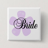 パステルによっては薄紫の花嫁のTシャツおよびギフトが開花します 缶バッジ (正面)