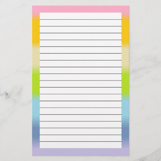 パステルによって並べられる文房具 便箋 (正面)