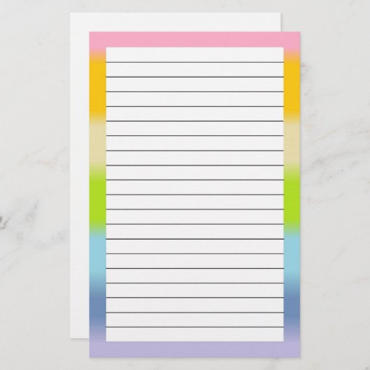 パステルによって並べられる文房具 便箋 (正面/裏面)