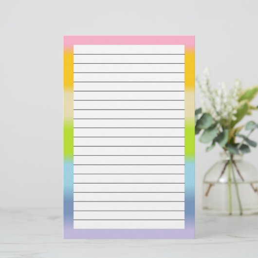 パステルによって並べられる文房具 便箋 (スタンド正面)