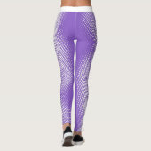 パステルに白いドットパターンを持つ大型スクリプト文字 レギンス (裏面)