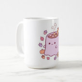 パステルのかわいいおばけのココアマグ コーヒーマグカップ (正面左)