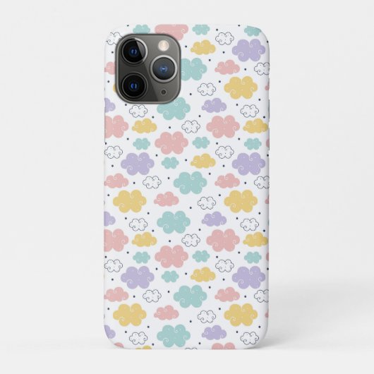 パステルのかわいい雲パターン Case-Mate iPhoneケース (裏)