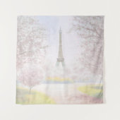 パステルのかわいらしいパリ タペストリー (正面(横))