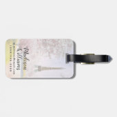 パステルのかわいらしいパリ ラゲッジタグ (裏面横)