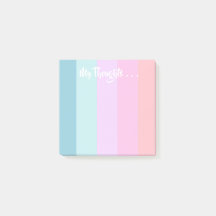 パステルのストライプのポスト・イット