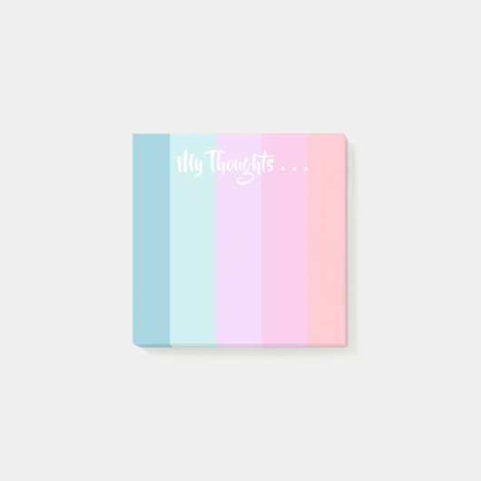 パステルのストライプのポスト・イット ポストイット (正面)