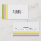 パステルのストライプの名刺 名刺 (正面/裏面)