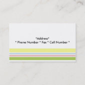 パステルのストライプの名刺 名刺 (裏面)
