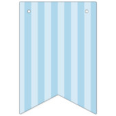 パステルのストライプ|のピンク、黄色、青、緑のベビー バンティングフラッグ (第2の旗)