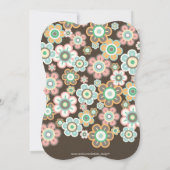 パステルのデイジーの花の開花のベビーシャワーの招待 招待状 (裏面)