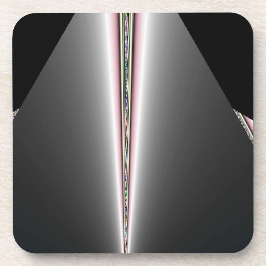 パステルのヒントを持つ銀の円錐 コースター (正面)