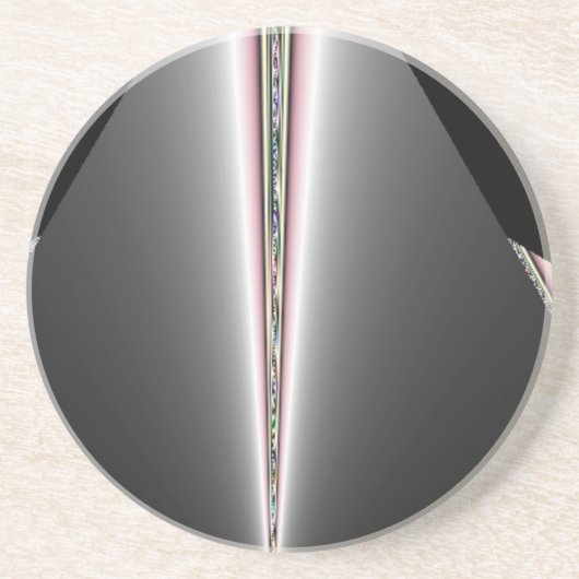 パステルのヒントを持つ銀の円錐 コースター (正面)