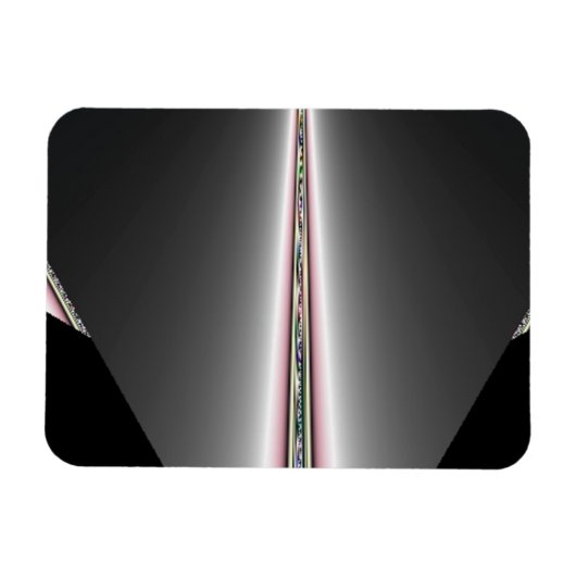 パステルのヒントを持つ銀の円錐 マグネット (横)