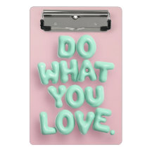 パステルのミニクリップボードが好きなことをする