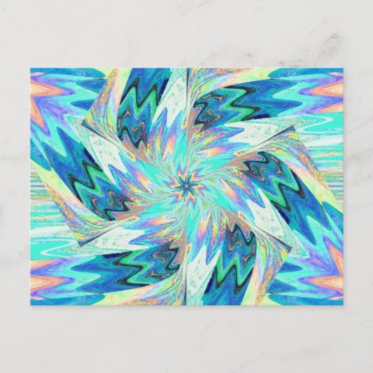 パステルのワイルドフラワーズハガキ4枚 ポストカード (正面)