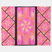 パステルのワイルドフラワーズ10 フリースブランケット (正面(横))