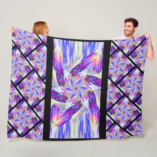 パステルのワイルドフラワーズ1 フリースブランケット (インサイチュ)