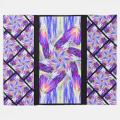 パステルのワイルドフラワーズ1 フリースブランケット (正面(横))