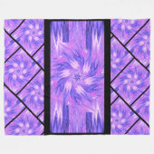 パステルのワイルドフラワーズ9 フリースブランケット (正面(横))