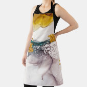 パステルの優しさ：黄金の渦巻きアート。 エプロン (インサイチュ)