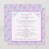 パステルの円の最初聖餐式の招待状 招待状 (正面/裏面)