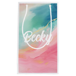 パステルの夢：ブラッシュスト芸術的ローク スモールペーパーバッグ