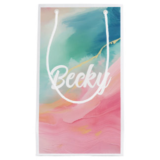 パステルの夢：ブラッシュスト芸術的ローク スモールペーパーバッグ