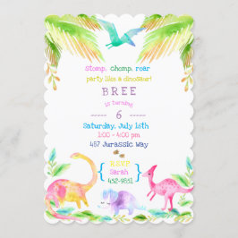 パステルの女の子パーティー 招待状