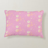 パステルの審美的なピンクドットのパターン アクセントクッション (裏面)