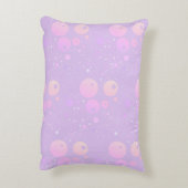 パステルの審美的な紫色のピンク色のドットのパターン アクセントクッション (裏面(縦))